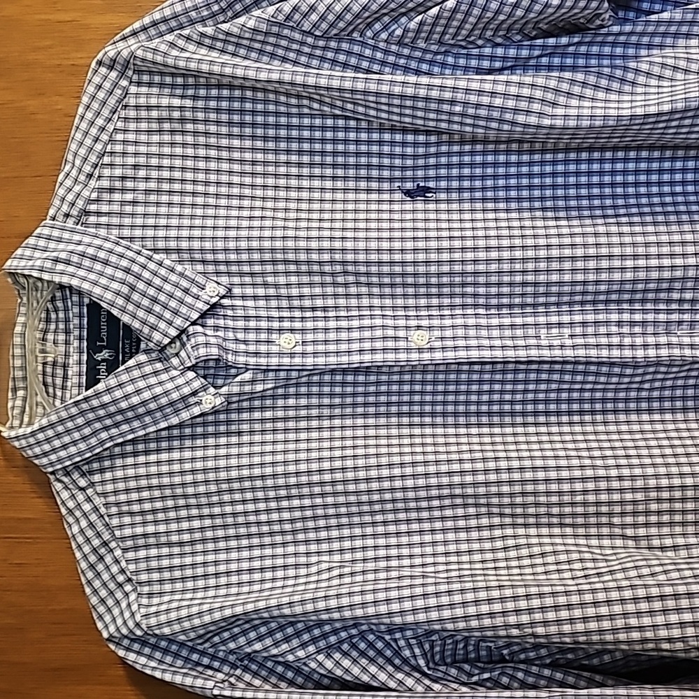 Ralph Lauren Blake Cut Mens Plaid Buttondown Shirt